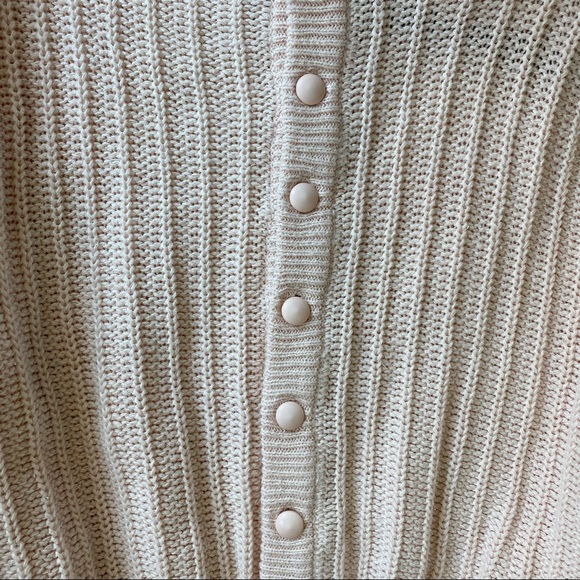 VINTAGE light pink CASUAL CORNER TURTLENECK Ramie/cotton KNIT SWEATER size M - Picture 4 of 6